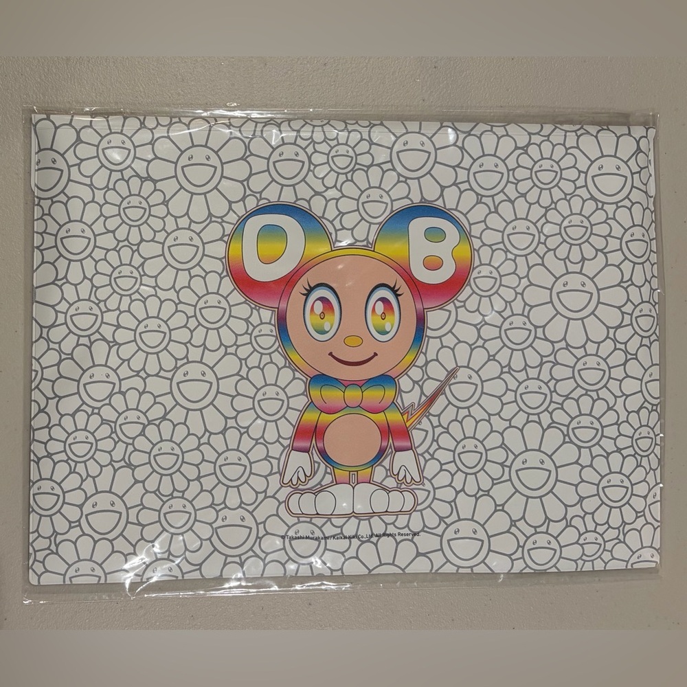 Takashi Murakami Rainbow DOB Vinyl Transparent Back Document Case Envelope Pouch